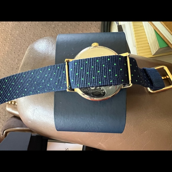 Chaps ladies preppy blue/green bling out gold hardware watch - Picture 6 of 11